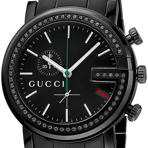 gucci watch mens gold and black|men's black diamond Gucci watch.